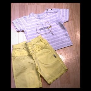 Infant Boutique Jean Bourget Short Set Size 12 mos